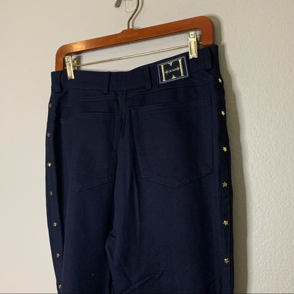 Escada Star Gold Star Embellished Black Trouser Pant 8 - Picture 3 of 8